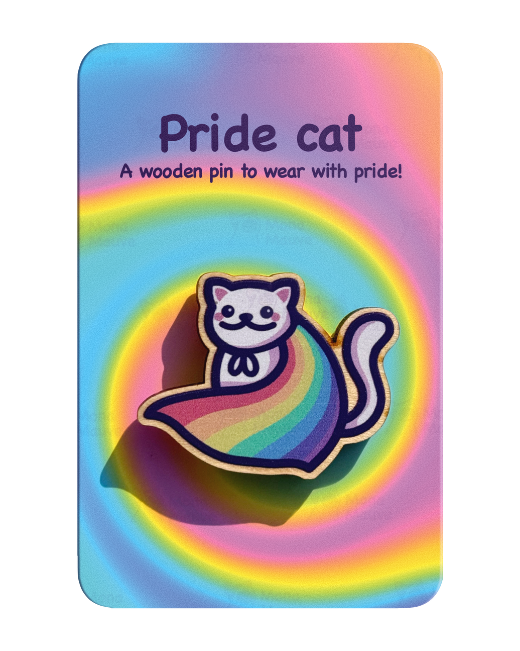 LGBTQ+ Pride Kitten Badge