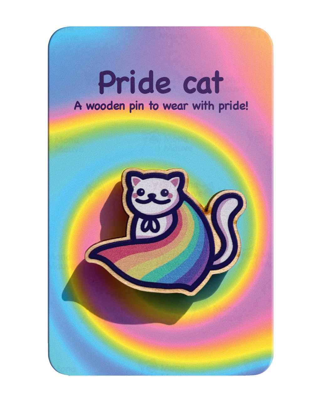 LGBTQ+ Pride Kitten Badge