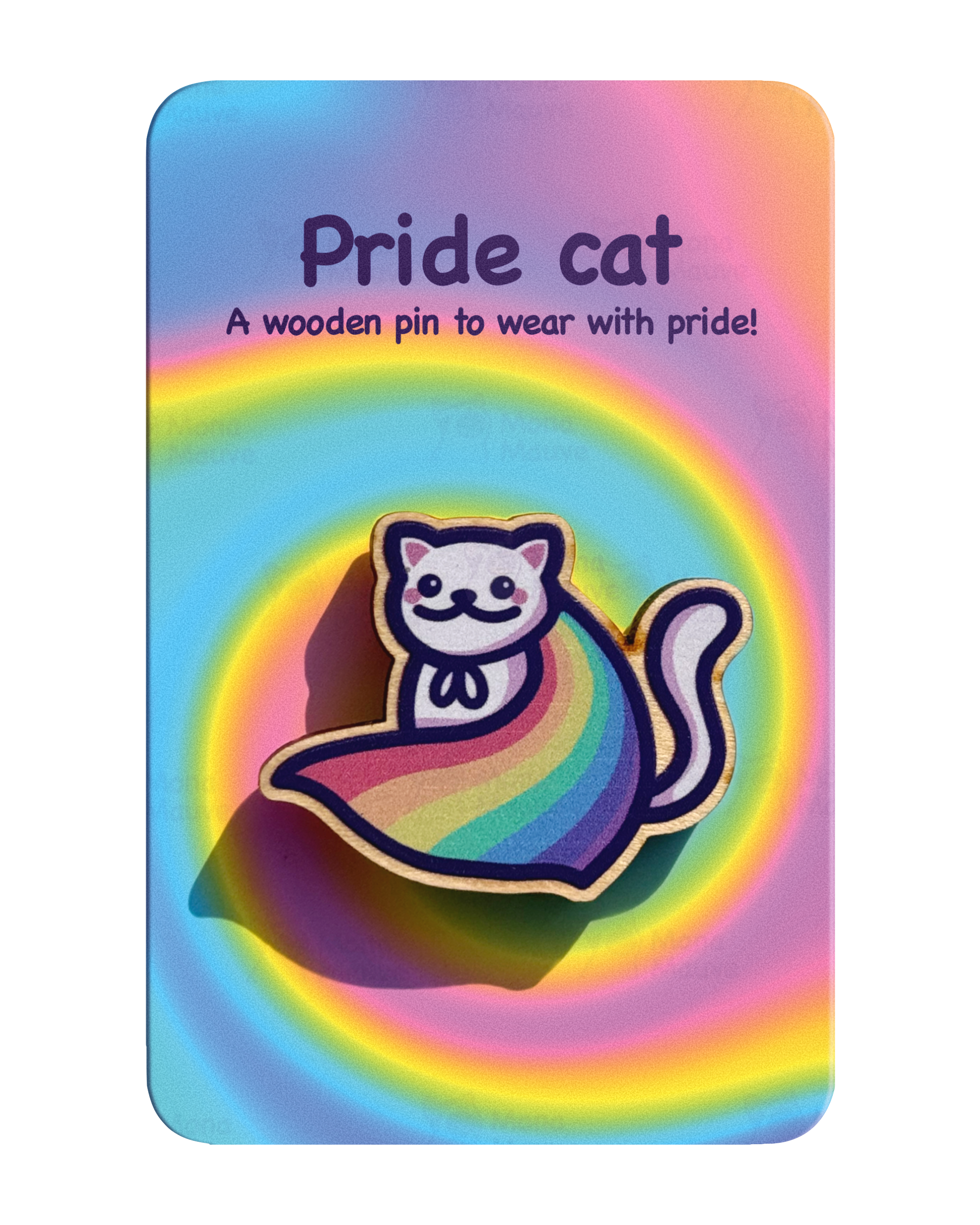 LGBTQ+ Pride Kitten Badge