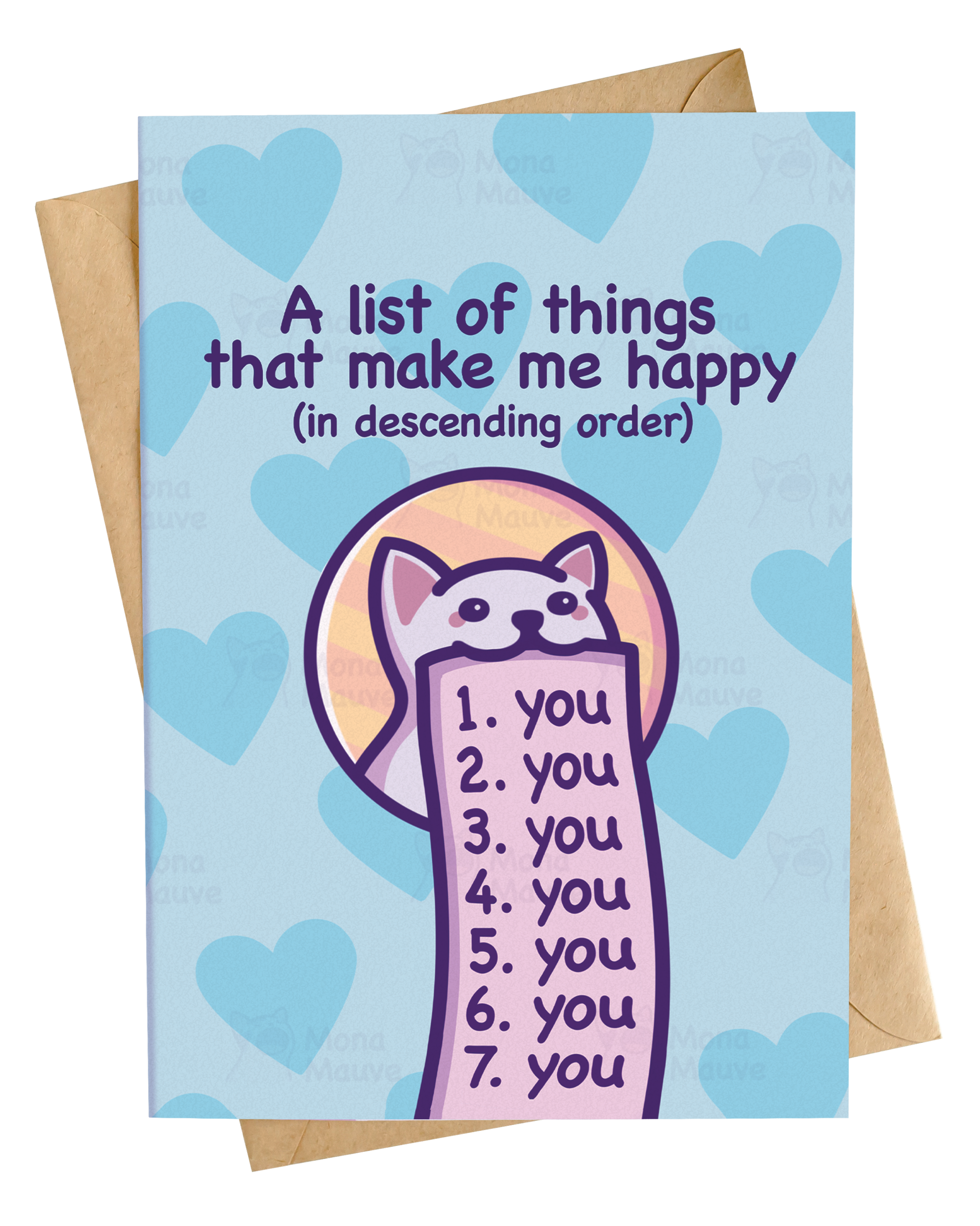 Card: A List of Things That Make Me Happy (You)!