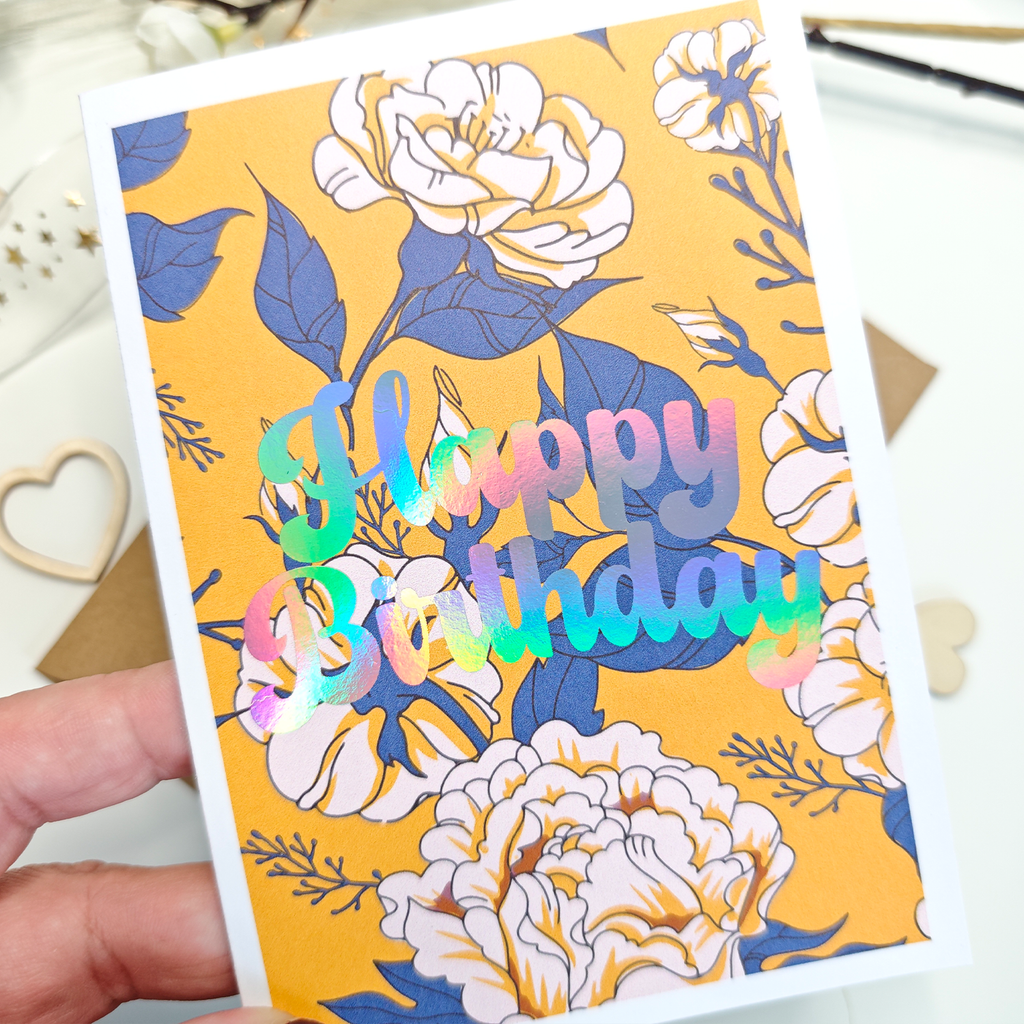 Happy Birthday Floral Card