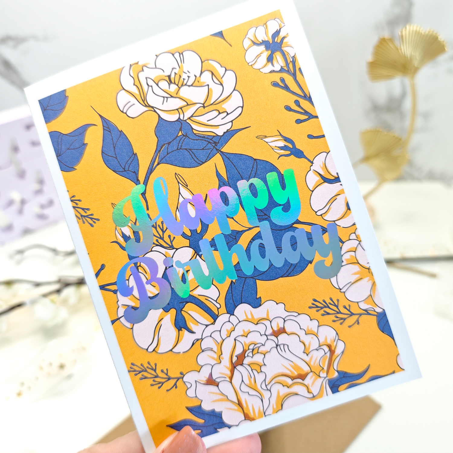 Happy Birthday Floral Card