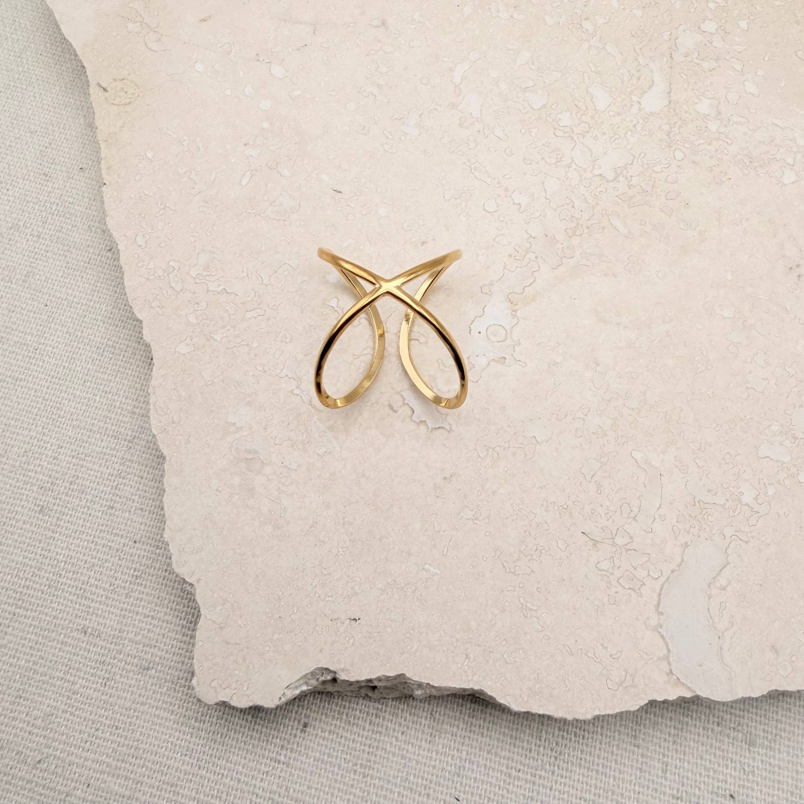 Everyday Adjustable Cross Ring