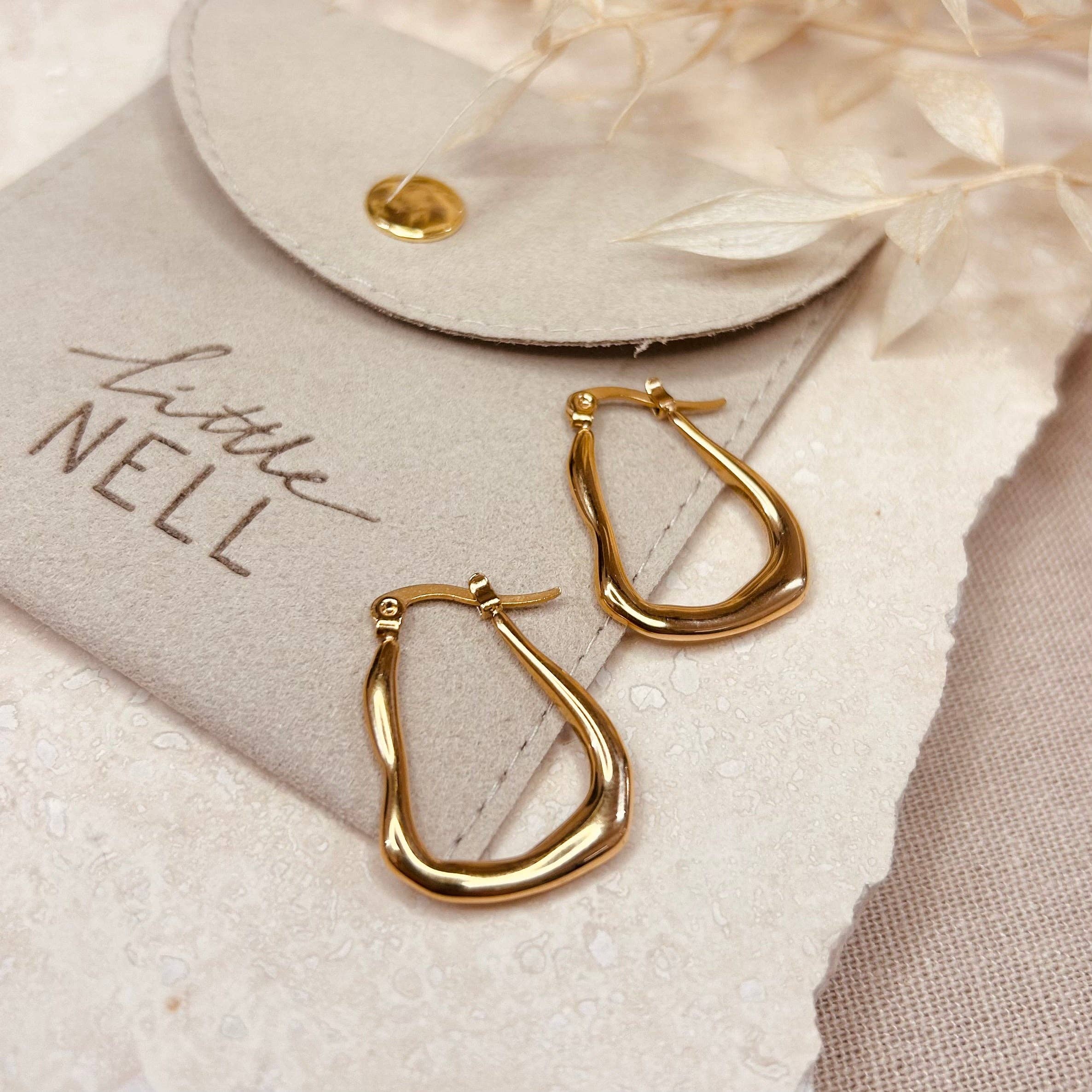 Everyday Abstract Hoop Earrings