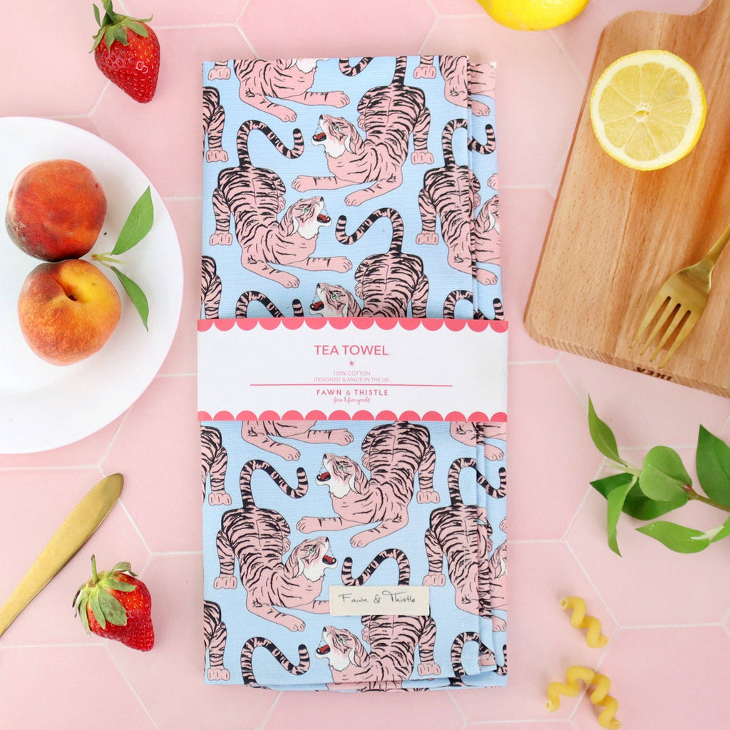 Growling Tiger Tea Towel | 100% Cotton Dish Towel