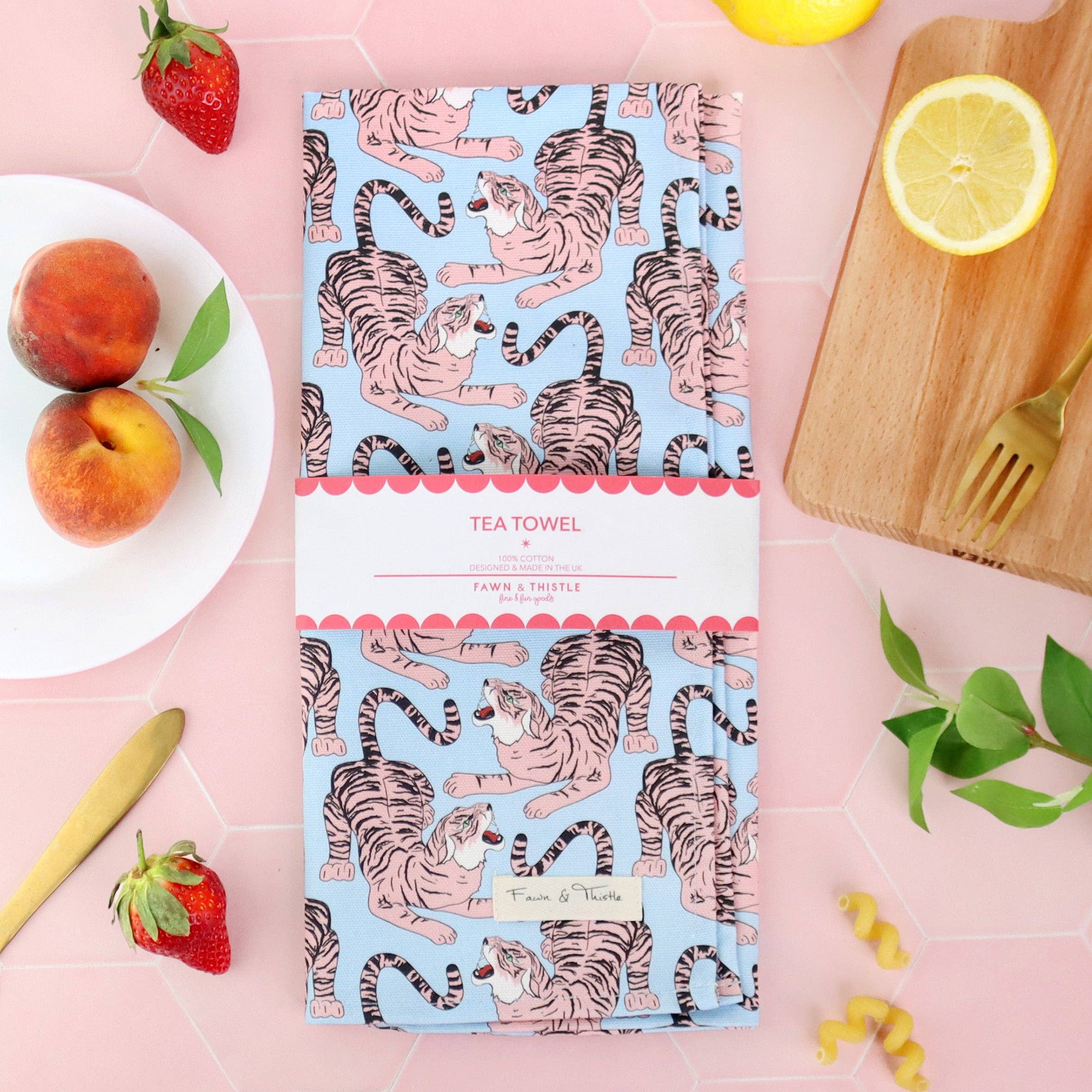 Growling Tiger Tea Towel | 100% Cotton Dish Towel