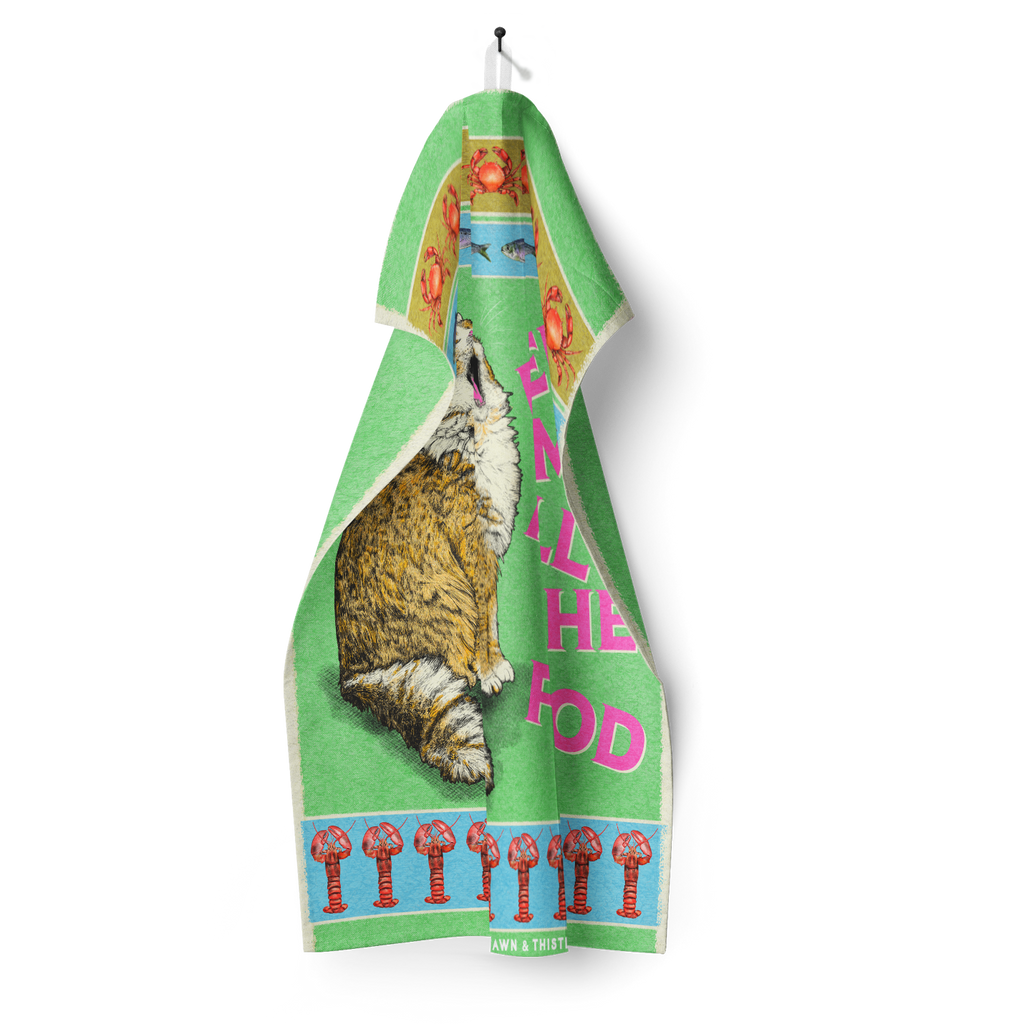 Feed The Cat Tea Towel | 100% Cotton Dish Towel